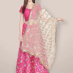 Dupatta Bazaar Embroidered Dupatta with Zari image 3