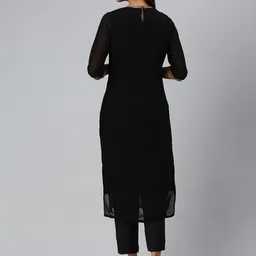 Shaily Embroidered Regular Sequinned Kurta with Trouser image 4
