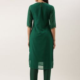 Shaily Embroidered Regular Sequinned Kurta with Trouser image 5