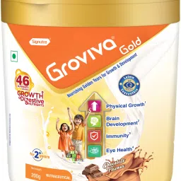 Gold Protein Powder for Kids| 46 Key Nutrients | Supports Growth & Eye Health Nutrition Drink-122