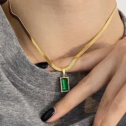 Designs & You Gold-Plated Square Pendants with Chains image 4