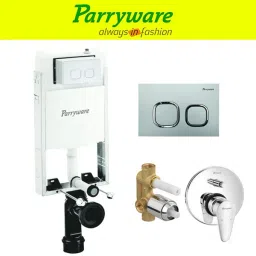 parryware Half Frame Concealed Cistern, with divater body upper uno set of 1 pic 256 Dual Flush Tank image 2