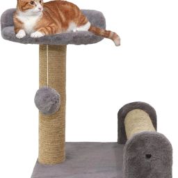 Premium Activity Dual Jute Rope Scratching Post Cat Tree for Kittens & Cat Free Standing Cat Tree-image-54