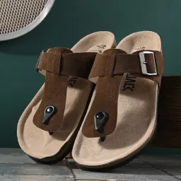 Men Suede Leather Giza Flats Sandal-picture-18