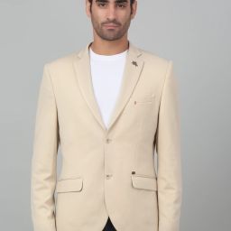 Men Self Design Single Breasted Casual Blazer-image-87
