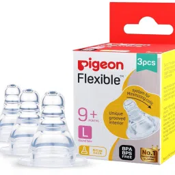 Flexible 9 month plus L size pack 3 nippl Fast Flow Nipple-image-74