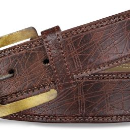 Men Evening, Party, Formal, Casual Brown Artificial Leather Belt-image-54