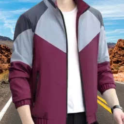 Men Colorblock Casual Jacket-image-43