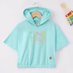 Ed-a-Mamma Girls Blue Printed Extended Sleeves T-shirt-image-40
