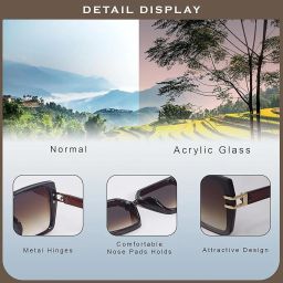 whitecherry UV Protection, Gradient Retro Square Sunglasses (Free Size) image 4