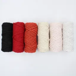 bobbiny 3ply Twisted Cotton Macrame Cord Thread Macrame Each Color Combo Cord 10 Mtr,4mm image 2