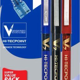Hitech point V7 (1Blue+1Black+1Red) Roller Ball Pen-image-12