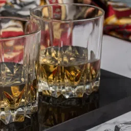 (Pack of 2) 2Pieces Dubai Wine and Whiskey Glass, Water and Juice Tumbler Glass Glass Set Whisky Glass-image-74