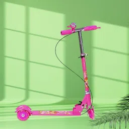 New Kick Scooter With LED Wheels, Foldable & strong metal Material Toy (Pink)-picture-13