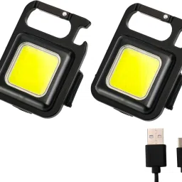 SMALL flashlight, 800 lumens bright rechargeable Keychain-2pc 3 hrs Torch Emergency Light-image-97