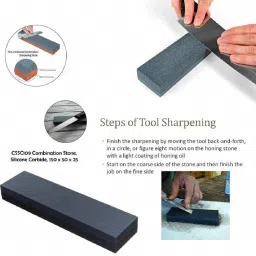 wovas Premium Sharpening Stone For Sharpening Knives and Tool, 2 Side Grit, Non Slip, Polishing Tool for Kitchen, Combination Stone, Best Grinding Device. Knife Sharpening Stone image 3
