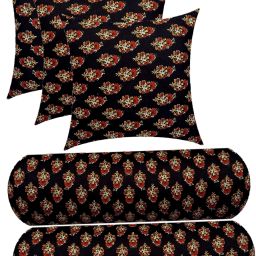 Microfibre Floral Bolster Pack of 5-image-67