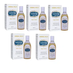Herbal Hills Set Of 5 Keshohills Hair Oil With Til Tail, Bhrungraj & Methi - 100 ml Each image 1