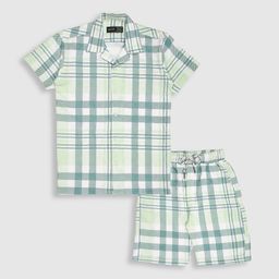 CAVIO Boys Checked Shirt With Shorts-image-56