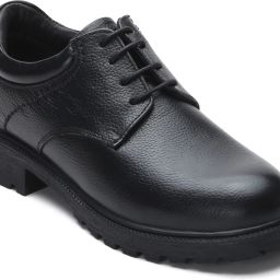 Genuine Leather Black Shoes with No Heel Heel Boots For Women-image-73