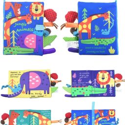 llika My Quiet Book for toddlers- cloth books for babies. Jungle+Mermaid image 2