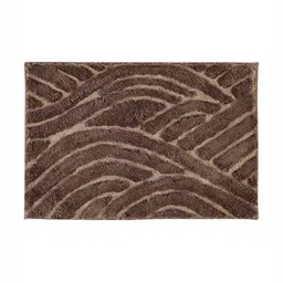 Pano Brown Self Design 1800 GSM Bath Rug-28