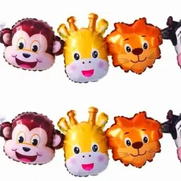 Solid Jungle Animal Face Foil Garland Balloon-image-56