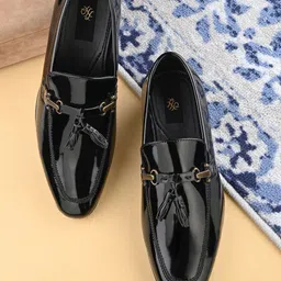 House of Pataudi Men Round Toe Formal Tassel Loafers-image-11