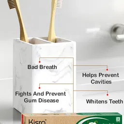 KISRA Set of 2 Herbal Strong Toothpaste- 50 g Each-11