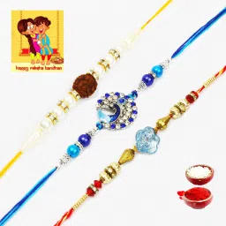 Rudraksh poonam_C_647A-11 Assorted Rakhi, Chawal Roli Pack Set-image-95
