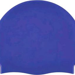 Silicone Plain Swim Cap, Blue - 1 Size Swimming Cap-image-83