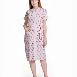 Sand Dune Printed Cotton Bath Robe-image-71