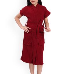 LacyLook Girls Plain Terry Cotton Skin-Friendly Bath Robe-image-75