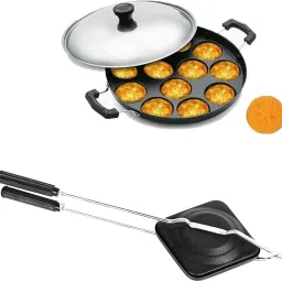 Appam Patra Maker, Litti Maker Gas Stove Compatible Regular Sandwich Maker K4 0 W Pop Up Toaster-23
