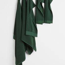 H&M Green 550 GSM Cotton Terry Bath Sheet-image-36
