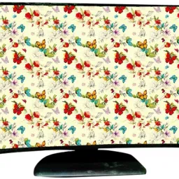 Acoma 19 In Computer Monitor Cover for 19 inch 22 In Computer Monitor Cover Printed Waterproof - CCs-19-CREM-FL-P01 image 2