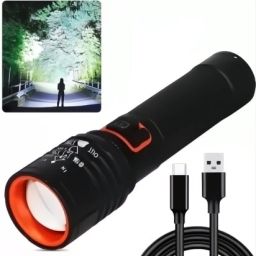 Metal Body Light Long Range 2 in 1 Long Distance Up to 0.4 Km high power Torch-image-56