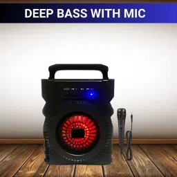 Clairbell 301 (PORTABLE BLUETOOTH SPEAKER) with Karaoke Mic, 6Hrs Playtime EC71 5 W Bluetooth Laptop/Desktop Speaker-5