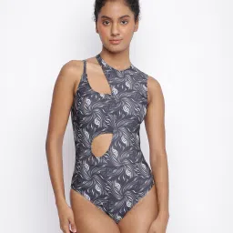 Printed Women Monokini Multicolor Swimsuit-image-4