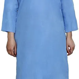 HOUSEKEEPING SALWAR KURTA (LIGHT BLUE & DARK BLUE) SIZE 42 Striped Kurta, Salwar & Dupatta Set-image-4