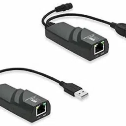 LipiWorld USB 2.0 Extender to RJ45 Cat5/5E/6 Ethernet Cable Type A Male to A Female Lan Adapter-0
