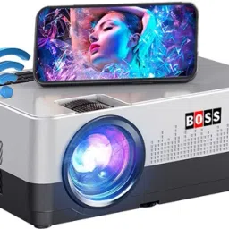 BOSS S13A Latest FHD 3D Android Smart Wi-Fi Bluetooth Projector | 4000 Lumens upto 250'' Display with Native 1920X1080P (FHD) Resolution | Keystone Correction, HiFi Dolby Digital | 1 Year Warranty | (S13A) (4000 lm / Wireless / Remote Controller) Portable Projector-24