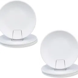 Microwave Safe & Unbreakable Round Quarter Plates Set 19 cm/7.5 Inches (MADE IN INDIA ) Quarter Plate-image-42