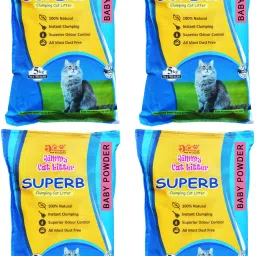 Cat litter superb 20 kg baby powder fragrance Pet Litter Tray Refill-image-44