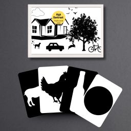 Infant Vision Flashcards: High Contrast Black and White-11
