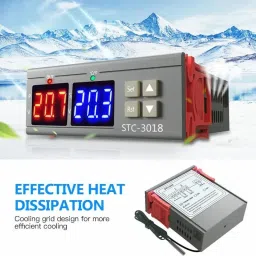 dhruv-pro STC-3028 DC 12V Digital Thermostat 10A Relay Temperature Humidity controller Temperature Sensor and Controller Electronic Hobby Kit image 2