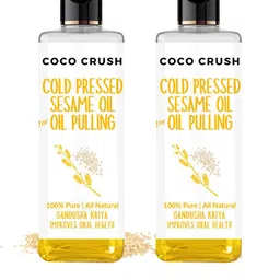 Coco Crush Set Of 2 Natural 100% Cold Pressed Sesame Oral Oil Pulling - 100 ml Each-72