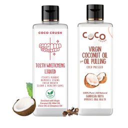 Coco Crush Set Of 2 Natural Oil Pulling & Teeth Whitening Liquid - 200 ml Each-71