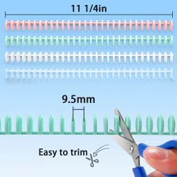 TWINZEN 4Pcs 30 Holes Binding Spines, Coils, Combs Open & Close Easily Adding Page Manual Coil Binder image 2