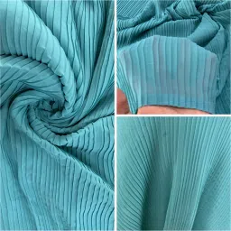 krishnam trends Unstitched Georgette Multipurpose Running Fabric Self Design image 2